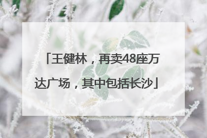 王健林，再卖48座万达广场，其中包括长沙